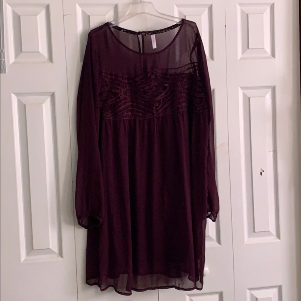 Purple long sleeved dress!